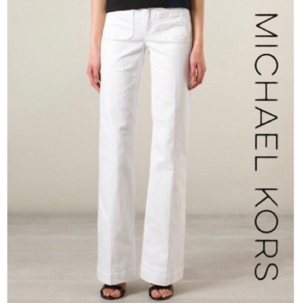 Michael Kors wide leg denim jeans
